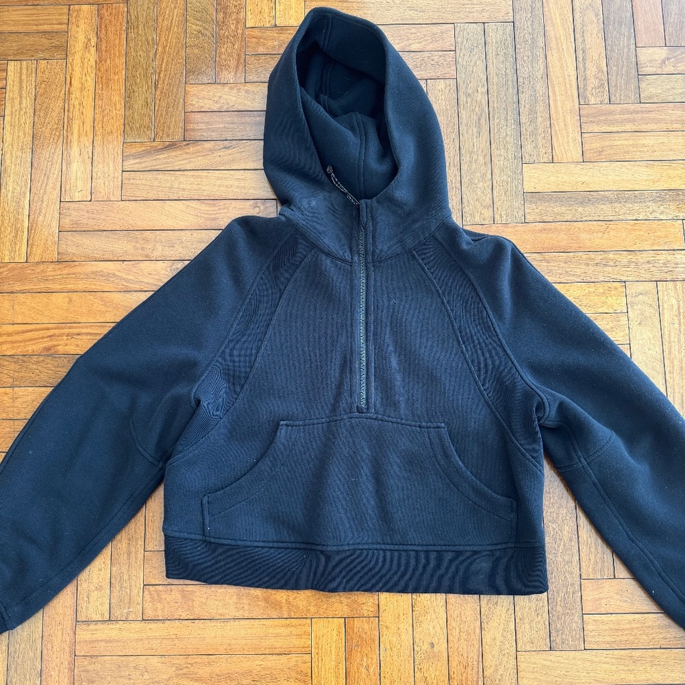 Lululemon Scuba Oversized Half-Zip Hoodie, XS/S, Black